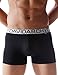 David Archy Men's 4 Pack Classic Series Cotton Pouch Trunk(L, Black)