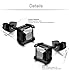 Jstyle 6 Pairs Stainless Steel Mens Womens Cubic Zirconia Stud Earrings Black Piercing 22G