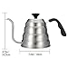 KINGSO 1.2L Pour Over Tea Coffee Kettle 430 Stainless Steel Gooseneck Stovetop Teapot Drip Kettle with Built-in THERMOMETER and Cleaning Sponge Brush for Hand Drip Coffee and Tea