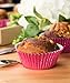 200 Pack Magenta Foil Cupcake Liners for Baking, Standard Size Metallic Cups for Muffins (2 x 1 In)