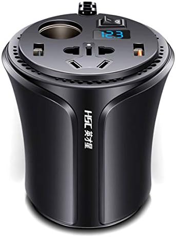 Revolveryy HSC HSC-108B Portable Mini Cup Shape Car Charger Car Power Inverter Cigarette Lighter Socket Splitter with Independent Switch