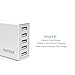 Arteck 40W 5-Port 8A High Speed Multiple USB Charger with Smart Technology for iPhone Xs Max, Xs, Xr, X, 8, 8 Plus, 7s, 7, 6, iPad, Samsung and Other Smartphone, Tablet