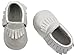 Posh Baby Shoes: Genuine Leather, Hand Made, Durable, Slip-on Baby Moccasins. A Great Gift for Newborns, Infants, and Toddlers. (12-18 Months (5 in), Metallic Silver)