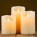 Enpornk Flameless Candles Battery Operated Candles Real Wax Pillar LED Candles with Dancing Flame with 10-key Remote and Cycling 24 Hours Timer, Height 4