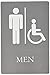 Quartet Men Bathroom Sign, Handicap Accessible, ADA Approved, 6