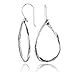 PZ Paz Creations Sterling Silver Textured Pear Shaped Drop Earrings (Sterling Silver)