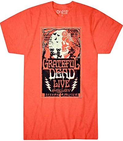 Grateful Dead Mens Berkeley California Halloween T-Shirt Orange