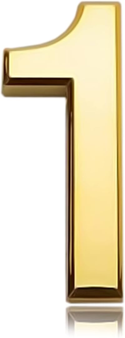 Acehome 3 Inch Front Door Numbers 3D Self Adhesive Gold Chrome Silver Black