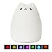 niceEshop(TM) Portable Silicone LED Children Night Light [ USB Rechargeable, Warm White Light, 7-Color Breathing Dual Light ] Colorful Cute Kids Night Lamp for Baby Room, Bedroom, Nursery, Adults