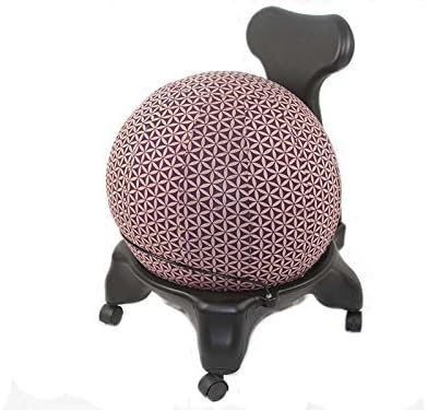 55cm Exercise Ball Cover, yoga ball cover, balance ball cover, birthing ball cover, 100% cotton - Merlot Flower of Life