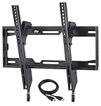 Mounting Dream MD2268-MK TV Wall Mount Tilting Bracket for Most 26-55 Inch LED, LCD and Plasma TVs up to VESA 400 x 400mm and 100 LBS Loading Capacity, 6 FT HDMI Cable and Torpedo Level