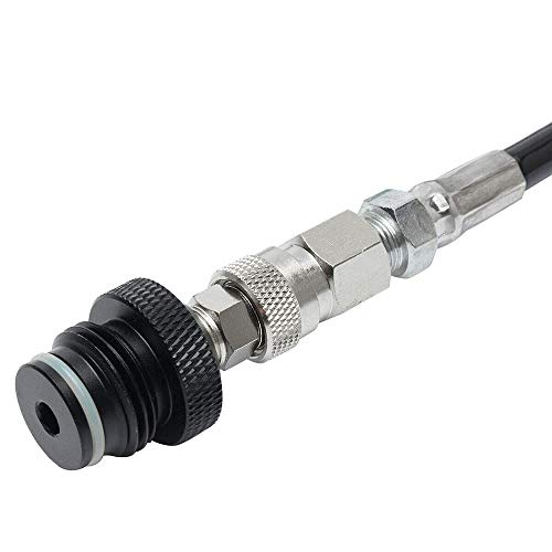 Gurlleu PCP Paintball Remote Line Coil & Fill Station Hose, G1/2 Thread, 8mm Quick Disconnet Plug Adapter for Air or Co2 HPA Tanks