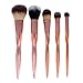 BESSKY 5Pcs/Set Professional Cosmetic Makeup Brush Set (Gold)