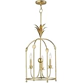 Paloma - 3 Light Entry Foyer-26.5 Inches Tall and 15 Inches Wide-Gold Leaf Finish -Traditional Installation