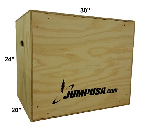 Fully Assembled 3-in-1 Plyometric Jump Plyo Box 20-24-30 inch by JumpUSA