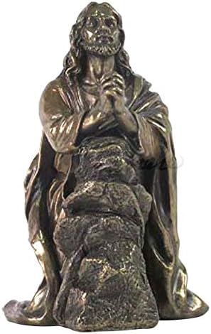 XoticBrands Jesus Praying in The Garden of Gethsemane - Religious - Cold Cast Bronze Sculpture