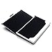 Rerii Business Card Holder Leather Surface Stainless Steel Business Card Case Name Card Holder (Embossing - Black)