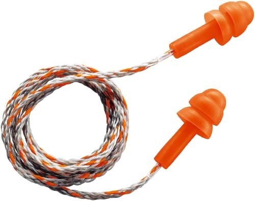 Uvex 2111-202 SNR 23 Whisper Corded Ear Plug In Hygiene Box, Blue/Orange