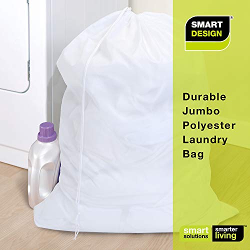 Smart Design Jumbo Laundry Bag with Carry Handle and Push Lock