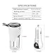 MFEEL Car Humidifier 50ML Essential Oil Diffuser, Cool Mist Aroma Diffuser With Usb Car Charger, Car Mini Aromatherapy Air Humidifier With Power-Off Protection Function (White)
