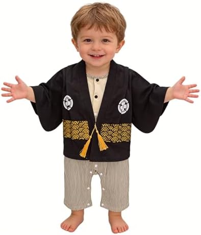 Amazon.com: Boys Japanese Kimono Linen Capri Kids Traditional