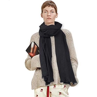 Wool Winter Scarf,HOUPPE Women's Men's Warm Cozy Chunky Blanket Long Shawl Wraps Solid Large Scarves Wool Winter Scarf,HOUPPE Women's Men's Warm Cozy Chunky Blanket Long Shawl Wraps Solid Large Scarves