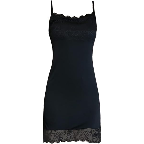 Belle Poque Black Slip Dresses for Women Cami Slip Under Dress Extender,  Small at Amazon Women's Clothing store