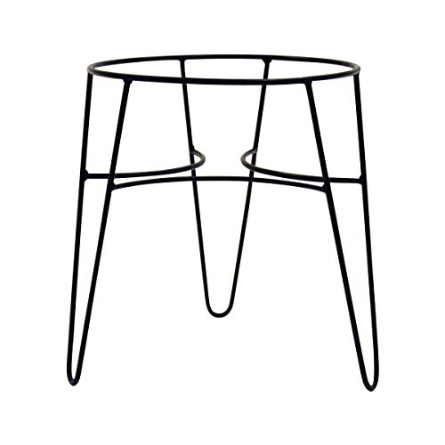 Laredo Import Basic Round Pot Stand, Small-12.5 Inches High X10.5 Inches Inside Diameter of Ring. Bronze. Handmade.