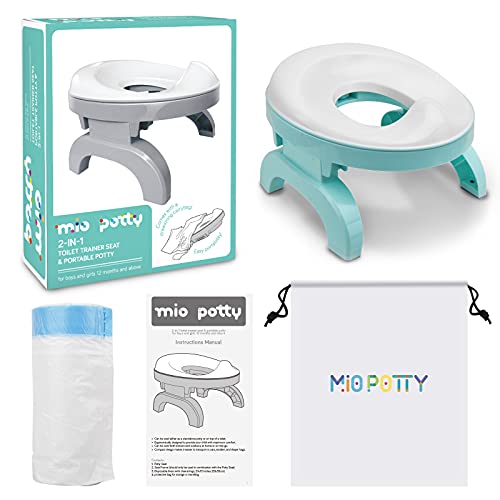 Amagoing Travel Potty Training Seat, 2in1 Mio Portable Potty for Toddler & Kids with Travel