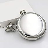 CNFLASK Mirror Finish 5oz Round Hip Flask 304 Stainless Steel Mirror Polished Liquid Container
