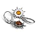 Ian and Valeri Co. Amber Sterling Silver Sun Earrings