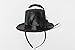 Jacobson Hat Company Women's Mini Glitter Top Hat Headband, Black, Adult