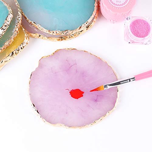1pcs Resin Stone Make Up Palette for Nail Manicure Palette Practice Board Drawing Dish UV Gel Holder Stand Nail Art Tool TR665