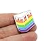 Compoco Gay Pride Lapel Pin Rainbow Cake Enamel Brooch LGBTQ Flag Accessory