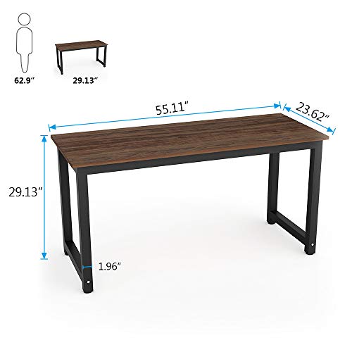 Tribesigns Vintage Computer Desk, 55" Large Office Desk Computer Table Study Writing Desk for Home Office, Retro Style - Thumbnail 6