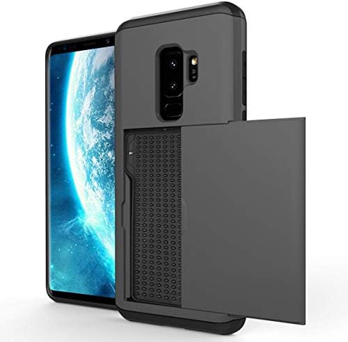 Yersan Galaxy S9 Plus Case, Slide Cover Galaxy S9 Plus Wallet Case ID Credit Card Slot Hidden Pocket Dual Layer Protective Cover Shockproof Anti-Scratch Cover Case for Galaxy S9 Plus Black