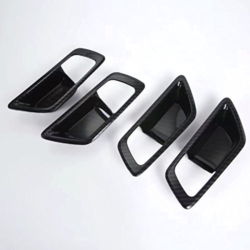 2016-2018 For Toyota C-HR Interior Door Handle Bowls Cover Decor Trim ABS Plastic 4pcs (Black) - Thumbnail 2