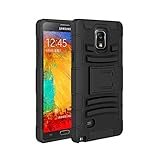 Samsung Galaxy Note 4 Case - Exact Samsung Galaxy Note 4 Case [SideARM Series] - Rugged Holster Case with Kickstand for Samsung Galaxy Note 4 (SM-N910S / SM-N910C) Black/Black