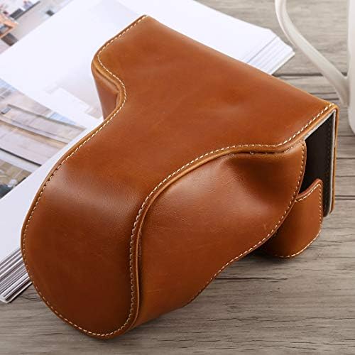 KANEED Full Body Camera PU Leather Case Bag with Strap for Fujifilm X-A5 (Black) Leather Case (Color : Brown)