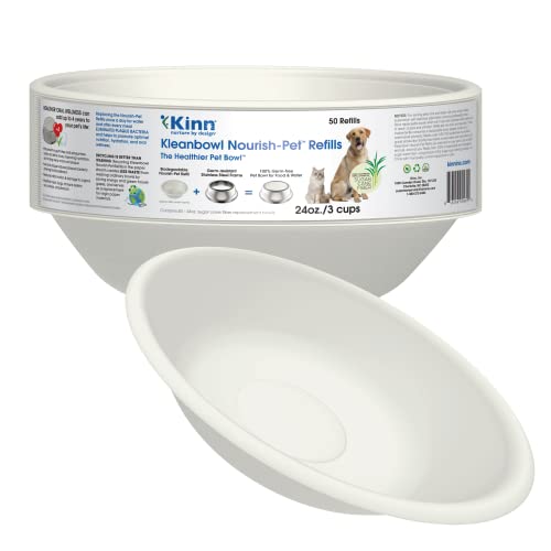 Kinn Kleanbowl Disposable Dog Food Bowls, 24 oz (Pack of 50) Frame