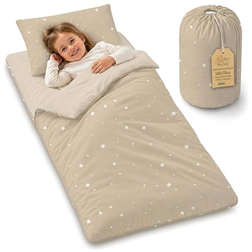 Children's Sleeping Bag with Cushion and Zip for Babies from 3 to 7 Years – Inner Sleeping Bag for Nursery, Oeko-Tex