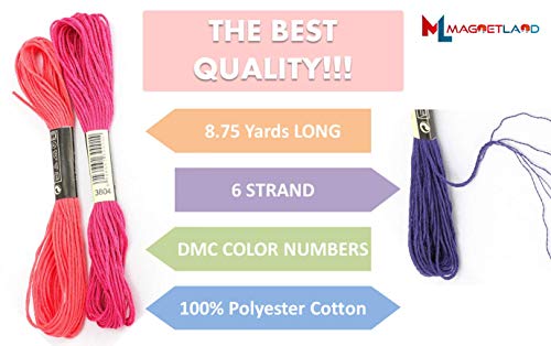 1 Premium+Rainbow+Embroidery+Floss+Thread