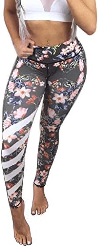 YUHUISTART Fashion Casual Ladies Hip-Lifting Running Yoga Pant Bodywear Underpants Printed Sports Running Leggings Athletic Gym Trousers