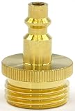 Winterize RV, Boat, Motorhome, Camper, and Travel Trailer: Air Compressor Quick-connect Plug To Male Garden Faucet Blow Out Adapter Fitting (Solid Lead-Free Brass)