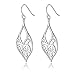 Highly Polished Sterling Silver Filigree Design Dangle Earrings