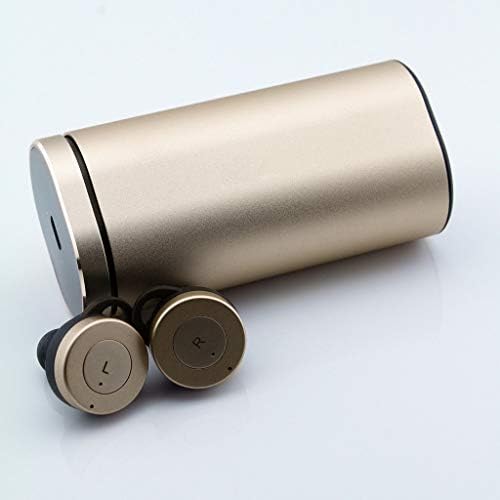YFINE TWS In-Ear Earbuds Wireless Mini Bluetooth Earphones Stereo Sport Headset with Charging Box for Phone (color : Gold)