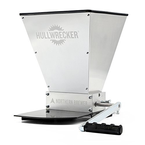 Hullwrecker 2-Roller Grain Mill with Metal Base for All-Grain Home Beer Brewing