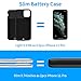 NEWDERY Battery Case for iPhone 11 Pro, 4800mAh Wireless Charging Case, Rechargeable Extended Charger Case Compatible for iPhone 11 Pro 5.8 inches Black