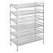 Seville Classics Multi Level Shoe Rack Sturdy Freestanding Shelf for Bedroom, Closet, Entryway, Stackable Durable Metal Home Storage, 3- Tier, 12-Pair Adjustable, Satin Pewter Mesh 1 Piece