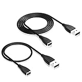 Cablor 2PCS Charger for Fitbit Charge HR , Replacement USB Charger Charging Cable Cord for Fitbit Charge HR Band Wristband Wireless Activity Bracelet( 27cm,1m, Black)